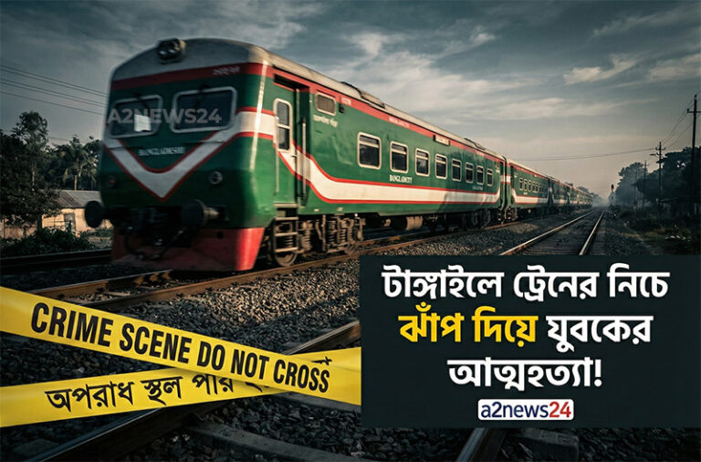 টাঙ্গাইলের কালিহাতীতে ট্রেনের নিচে ঝাঁপ দিয়ে অজ্ঞাত যুবকের আত্মহত্যা: এলাকায় শোকের ছায়া