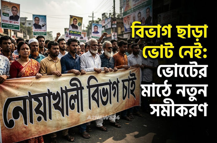 ভোটের মাঠে‘ নোয়াখালী বিভাগ’ ইস্যু: প্রার্থীদের ওপর ভোটারদের প্রবল চাপ