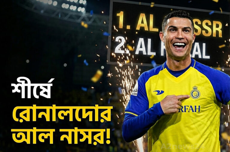 সৌদি প্রো লিগে ক্ষমতার পালাবদল: আল হিলালকে টপকে শীর্ষে রোনালদোর আল নাসর
