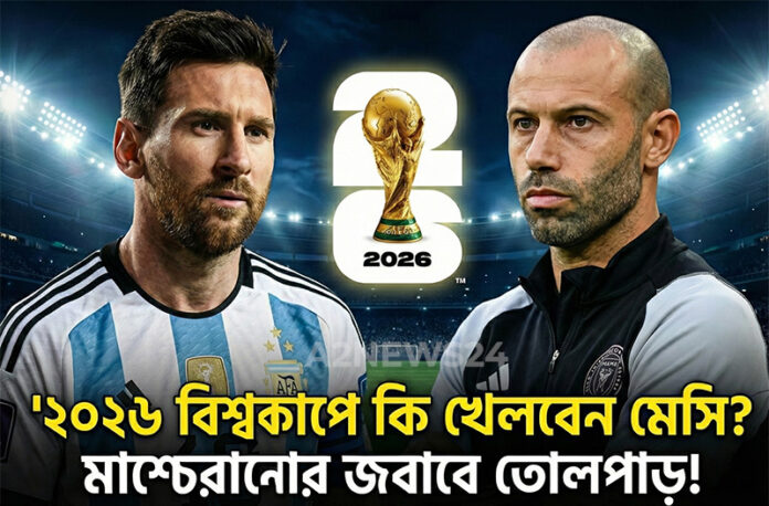 ২০২৬ বিশ্বকাপে কি খেলবেন মেসি? মাশ্চেরানোর ‘তিন শব্দের’ জবাবে নতুন আশা ফুটবল বিশ্বে
